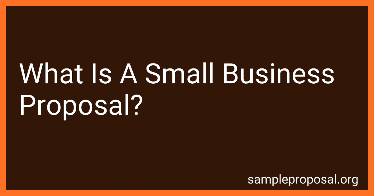 What Is A Small Business Proposal? image