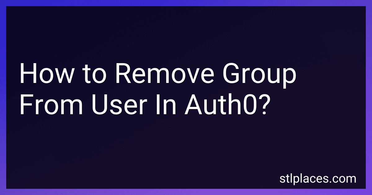 How to Remove Group From User In Auth0? image