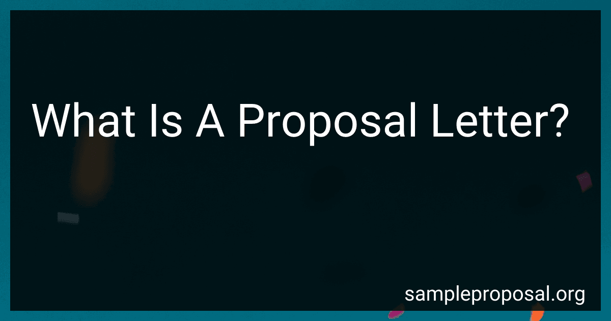 What Is A Proposal Letter? image