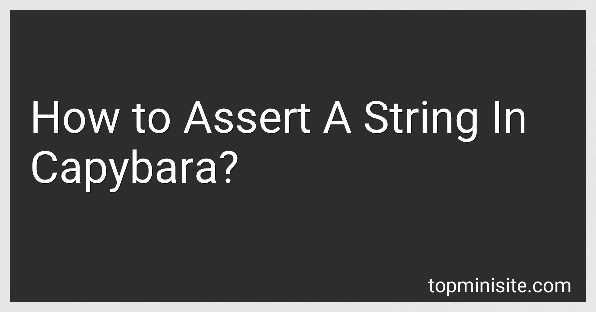 How to Assert A String In Capybara? image