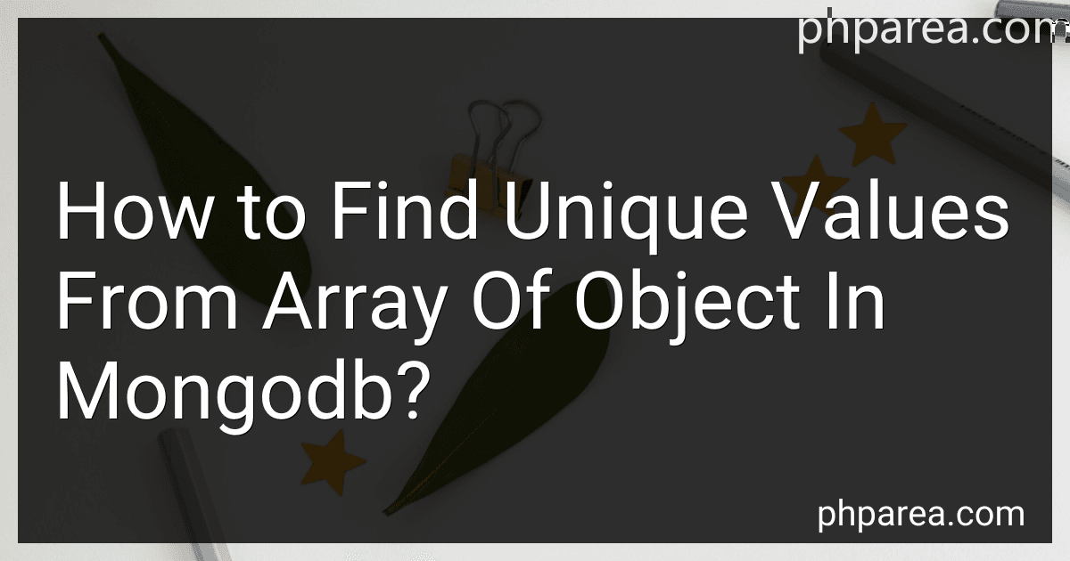 How to Find Unique Values From Array Of Object In Mongodb? preview