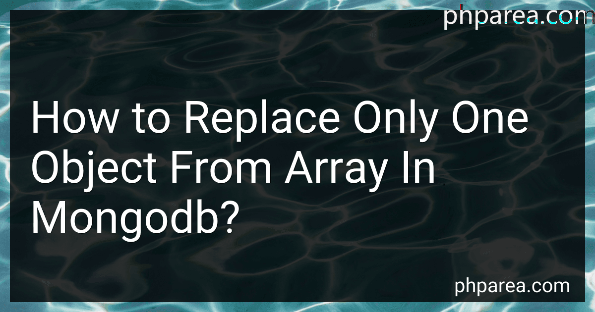 How to Replace Only One Object From Array In Mongodb? preview