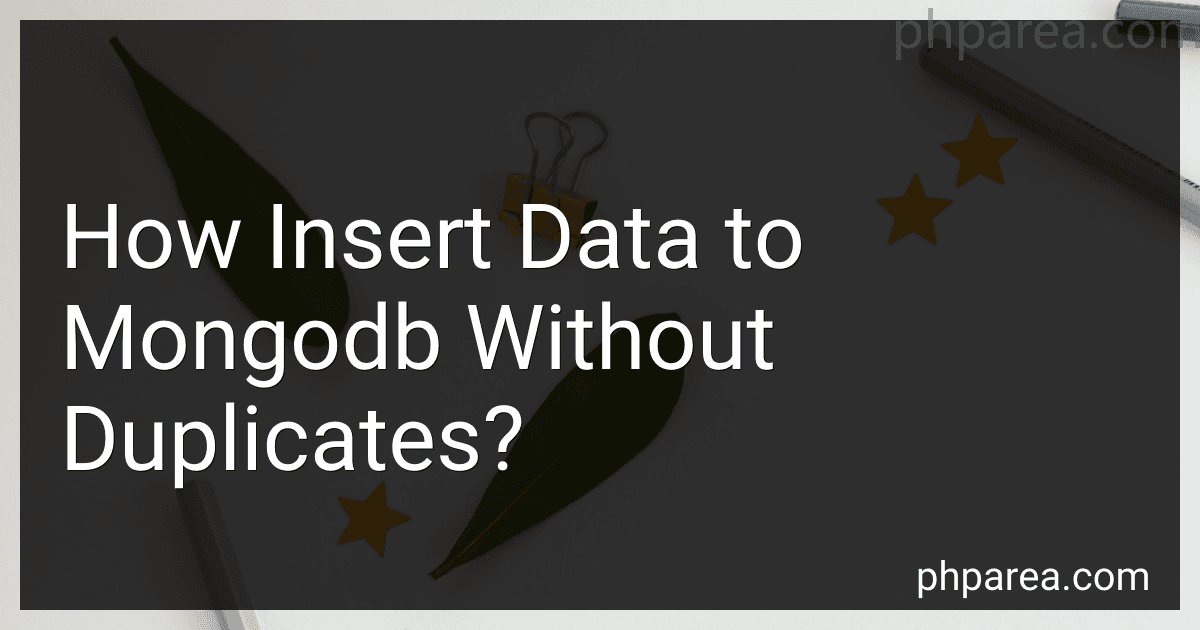 How Insert Data to Mongodb Without Duplicates? image