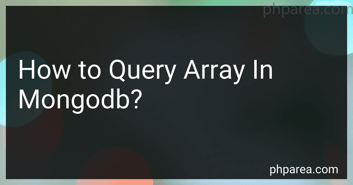 How to Query Array In Mongodb? image