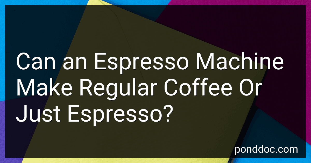 Can an Espresso Machine Make Regular Coffee Or Just Espresso? preview