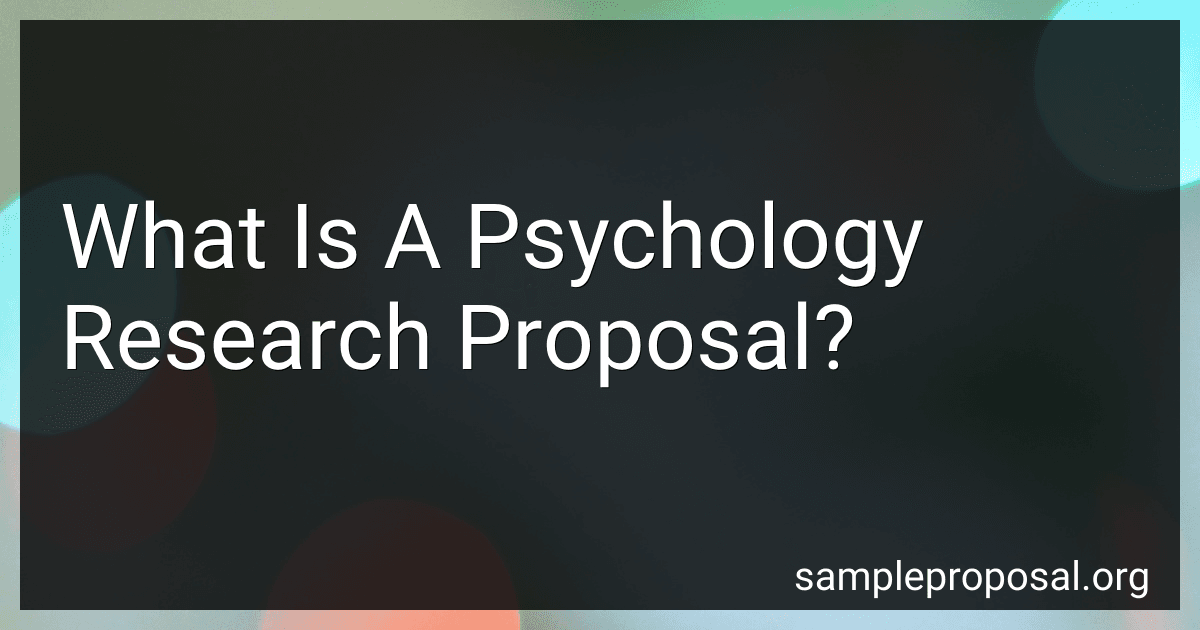 What Is A Psychology Research Proposal? image