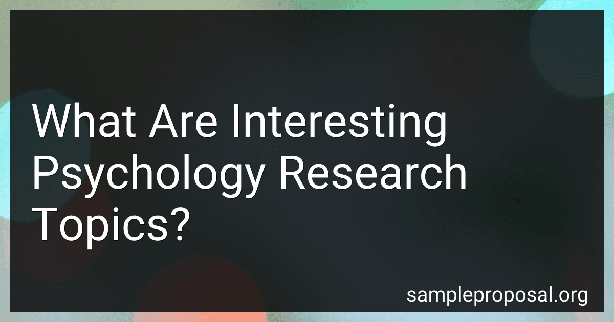 What Are Interesting Psychology Research Topics? image