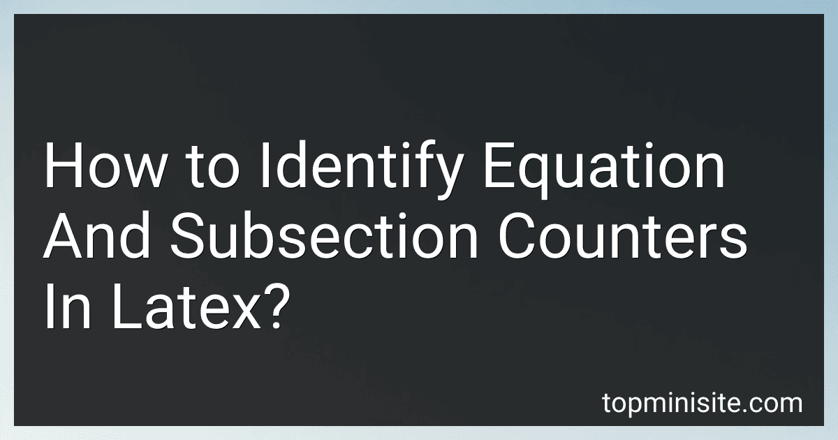 How to Identify Equation And Subsection Counters In Latex? preview
