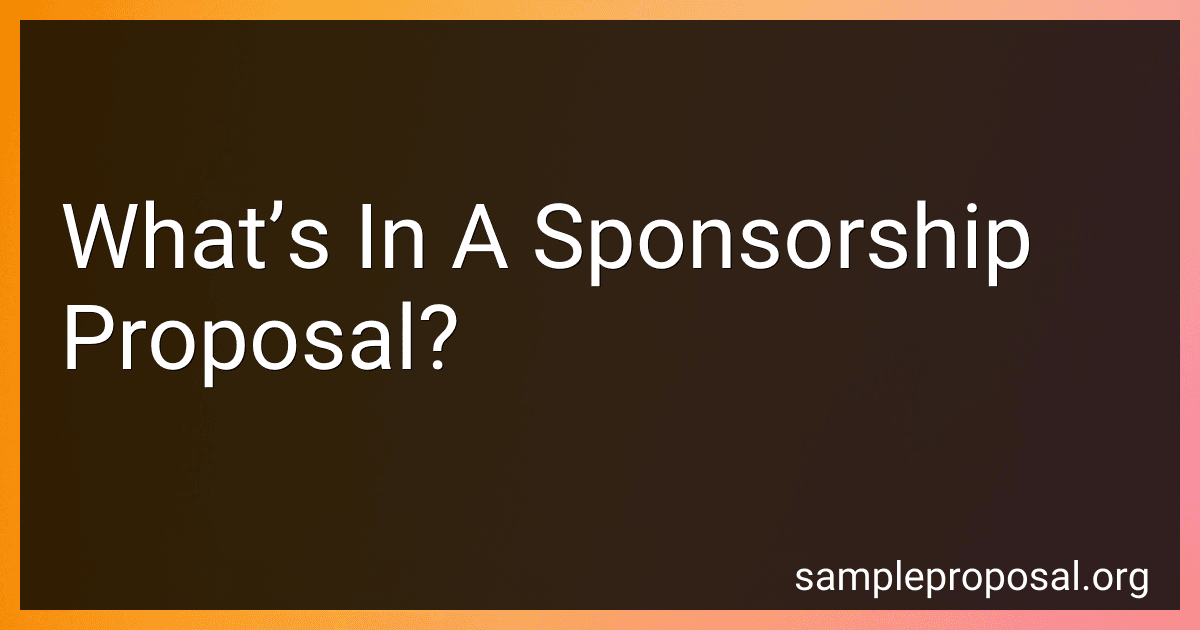 What’s In A Sponsorship Proposal? preview
