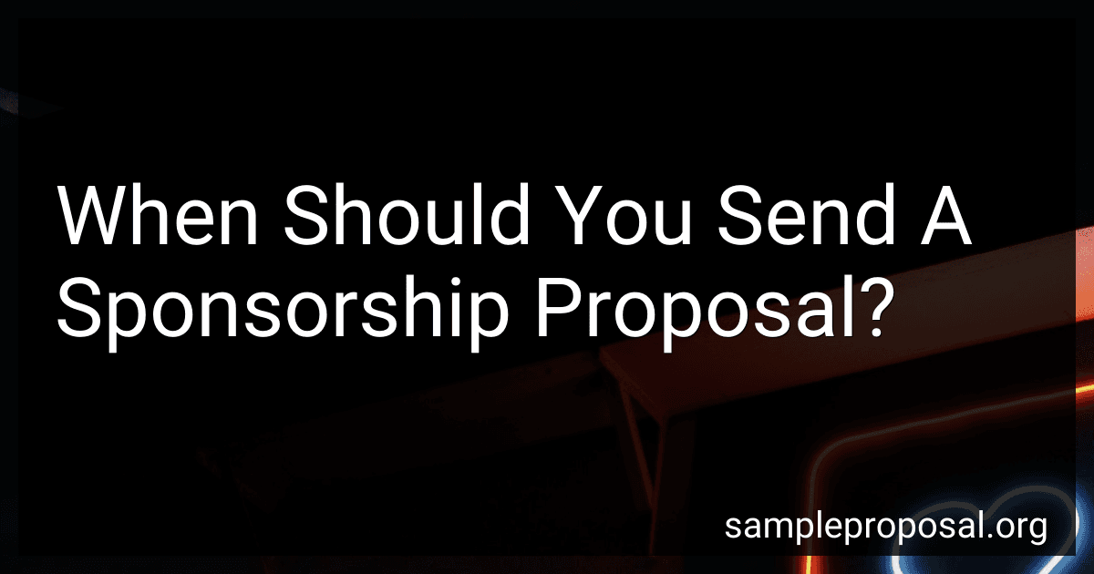 When Should You Send A Sponsorship Proposal? preview