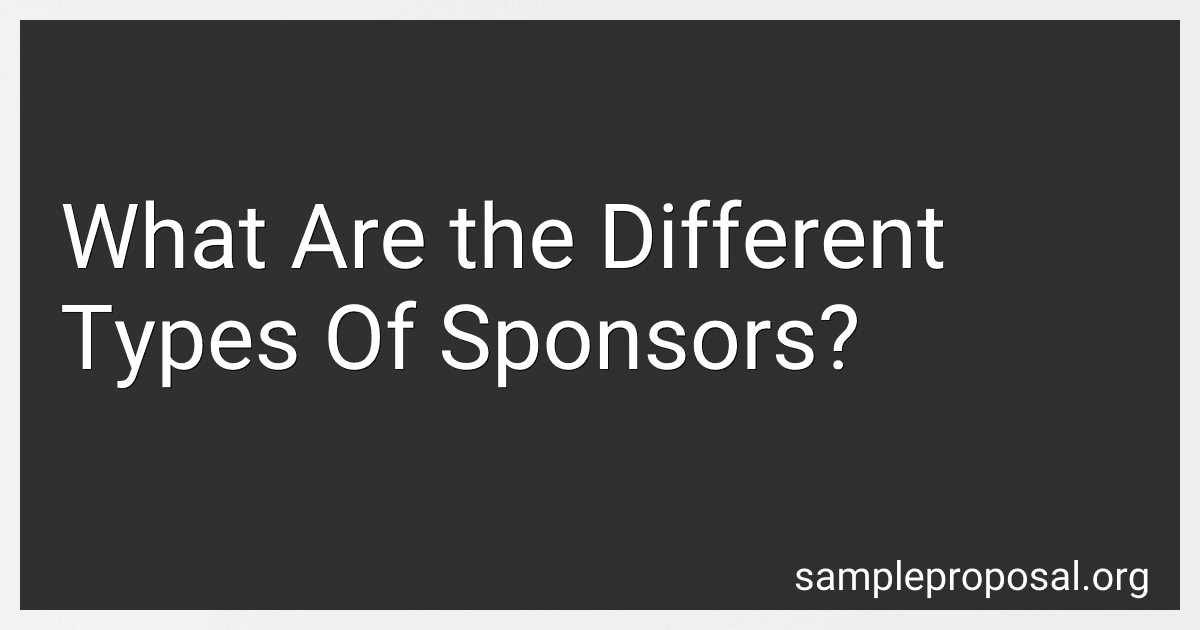 What Are the Different Types Of Sponsors? preview