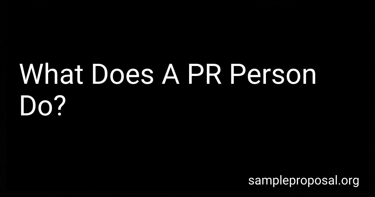 What Does A PR Person Do? preview