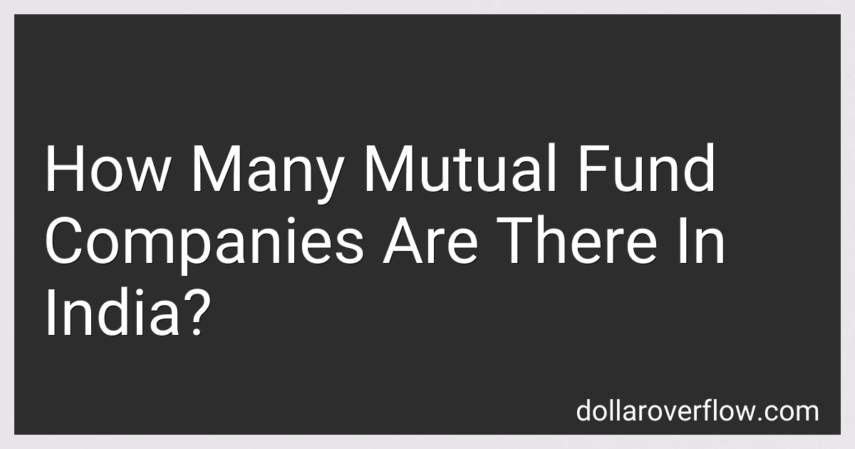 How Many Mutual Fund Companies Are There In India? image
