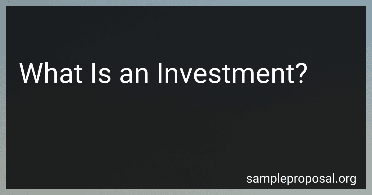 What Is an Investment? preview