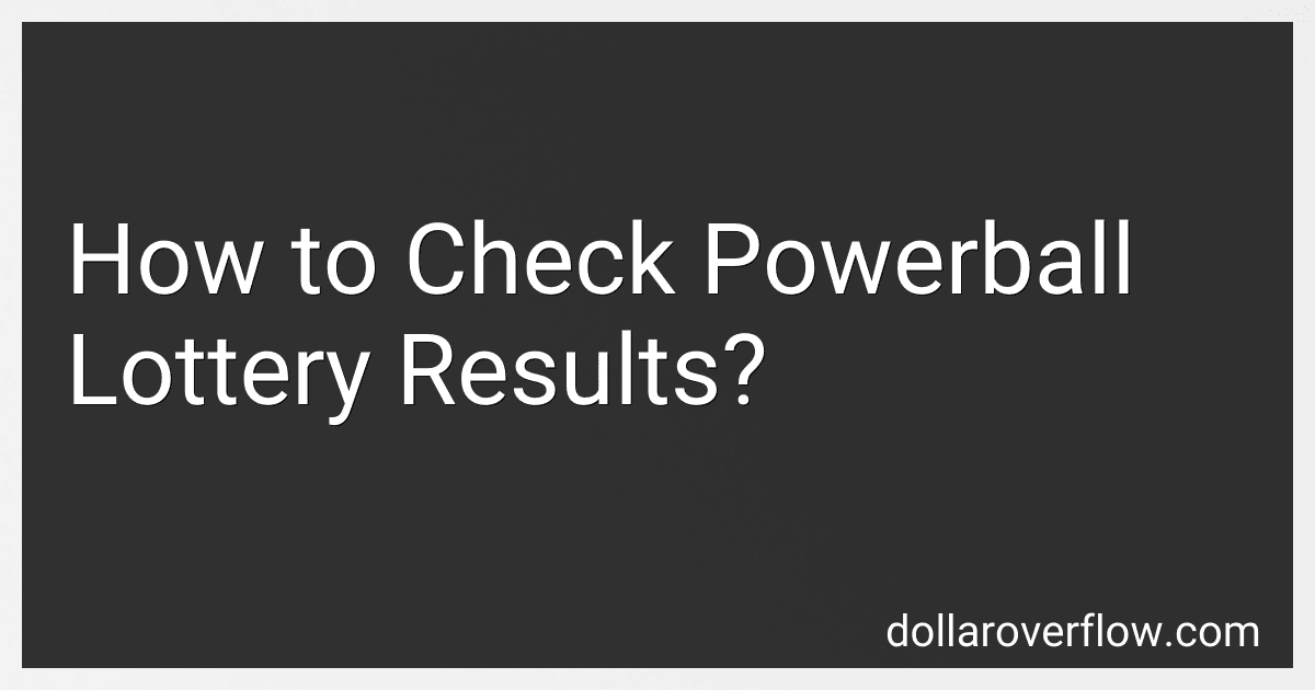How to Check Powerball Lottery Results? image