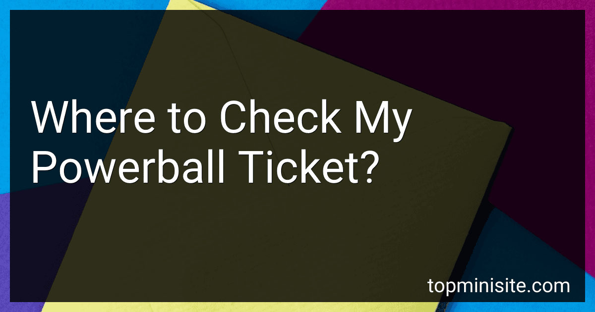 Where to Check My Powerball Ticket? image