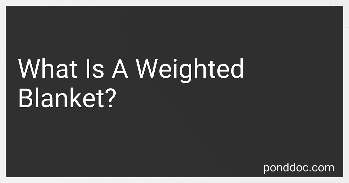 What Is A Weighted Blanket? image