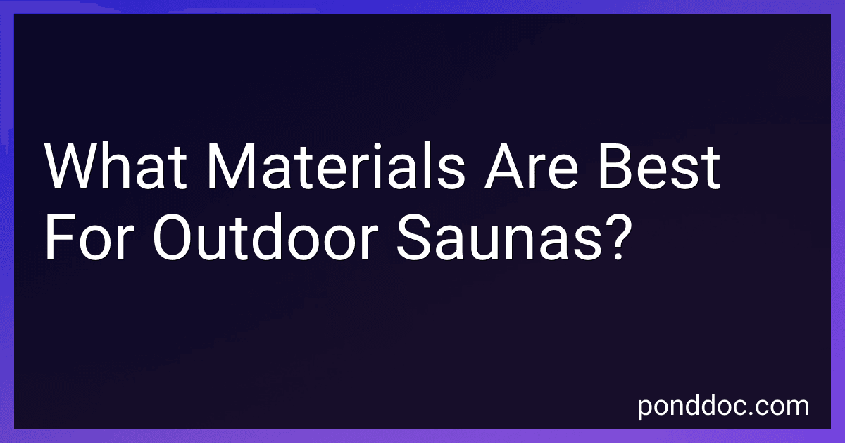 What Materials Are Best For Outdoor Saunas? image