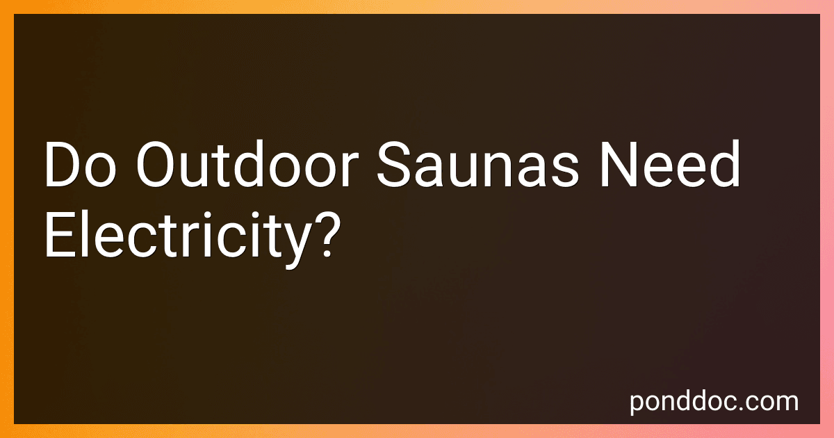Do Outdoor Saunas Need Electricity? preview