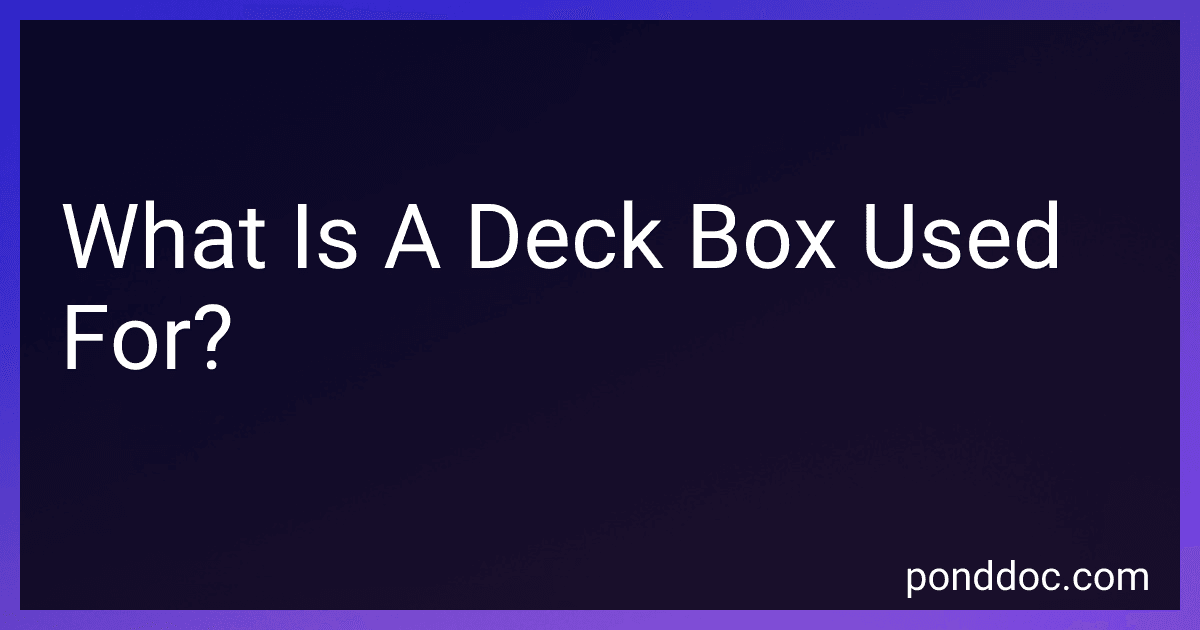 What Is A Deck Box Used For? image