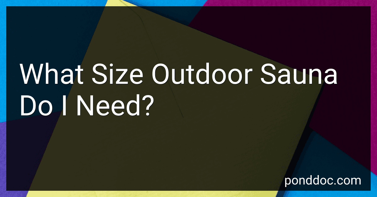 What Size Outdoor Sauna Do I Need? image