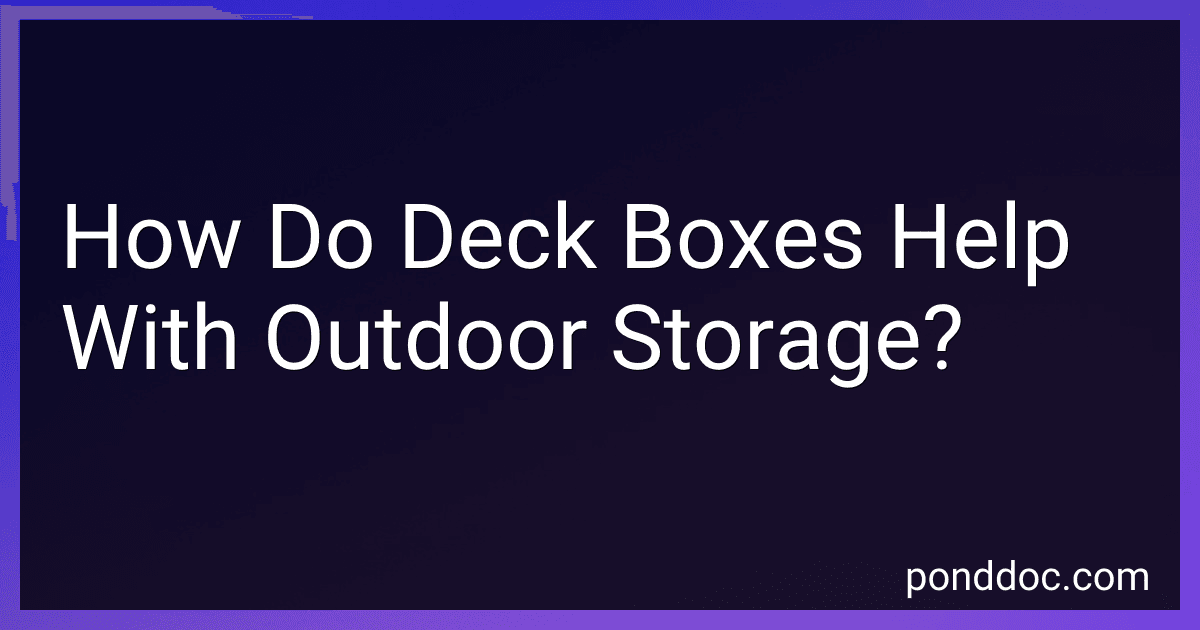How Do Deck Boxes Help With Outdoor Storage? preview