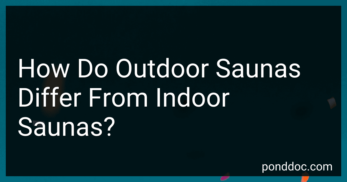 How Do Outdoor Saunas Differ From Indoor Saunas? preview