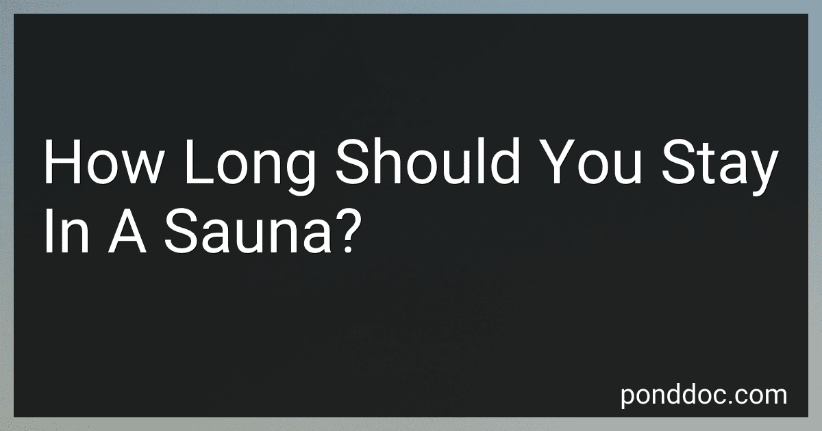 How Long Should You Stay In A Sauna? image
