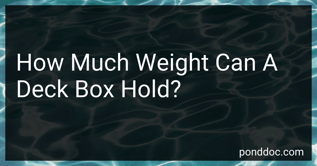 How Much Weight Can A Deck Box Hold? preview