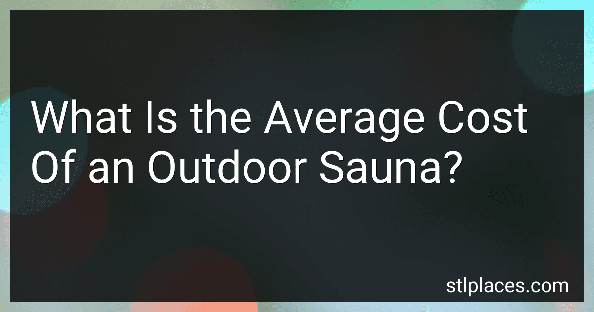 What Is the Average Cost Of an Outdoor Sauna? image