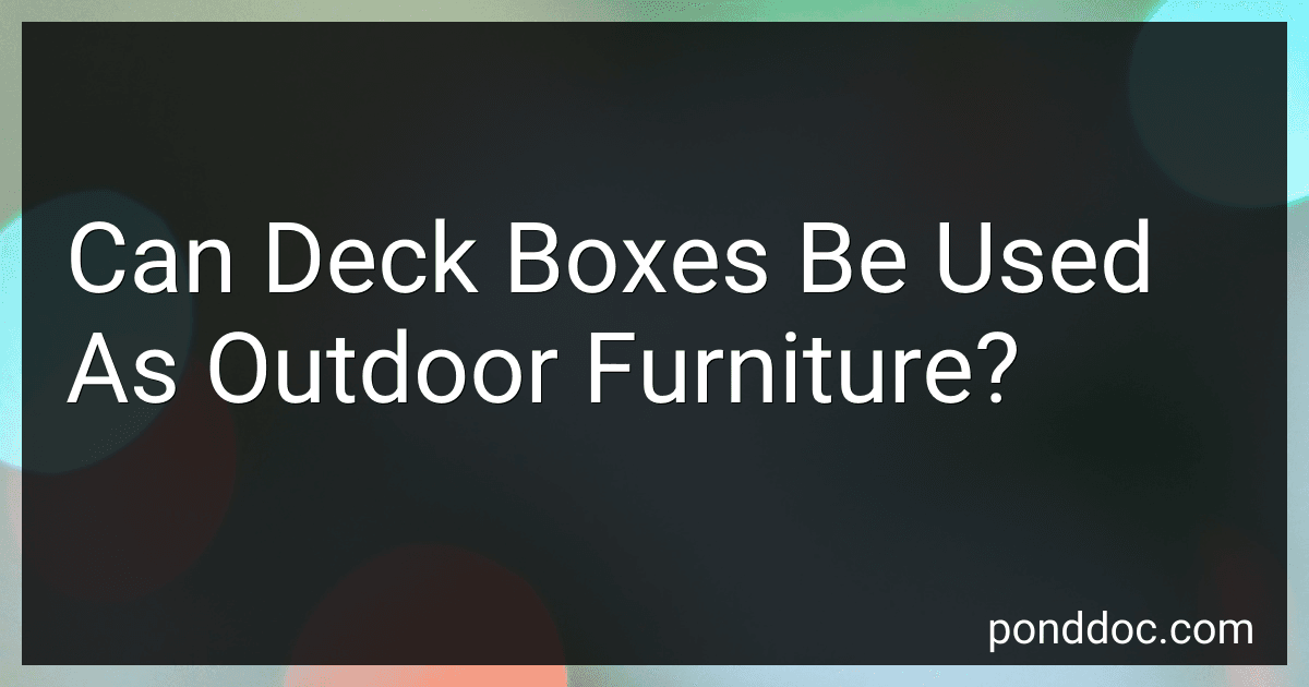 Can Deck Boxes Be Used As Outdoor Furniture? image