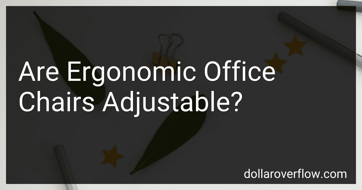 Are Ergonomic Office Chairs Adjustable? image