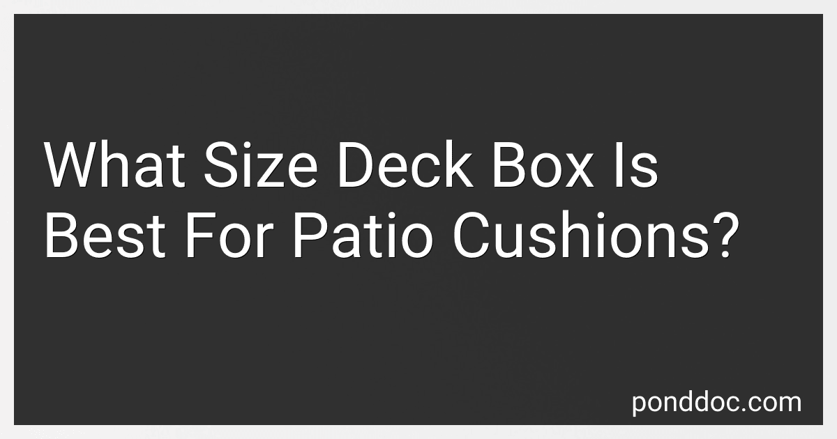 What Size Deck Box Is Best For Patio Cushions? image