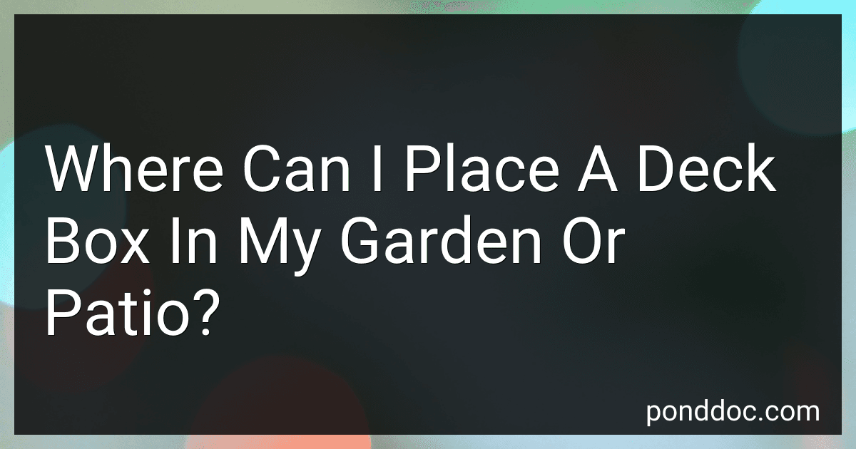 Where Can I Place A Deck Box In My Garden Or Patio? preview