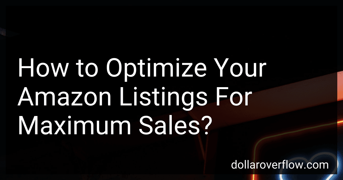 How to Optimize Your Amazon Listings For Maximum Sales? preview
