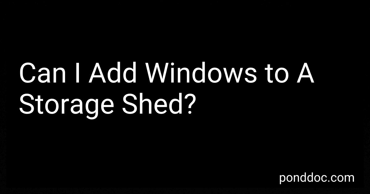 Can I Add Windows to A Storage Shed? preview
