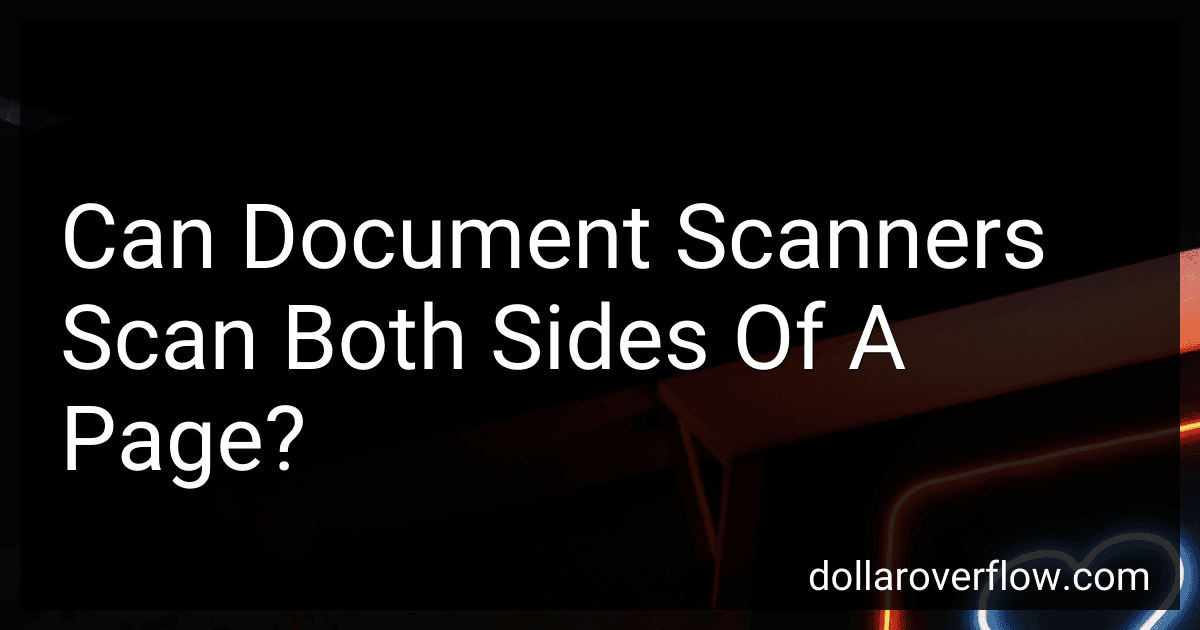 Can Document Scanners Scan Both Sides Of A Page? preview