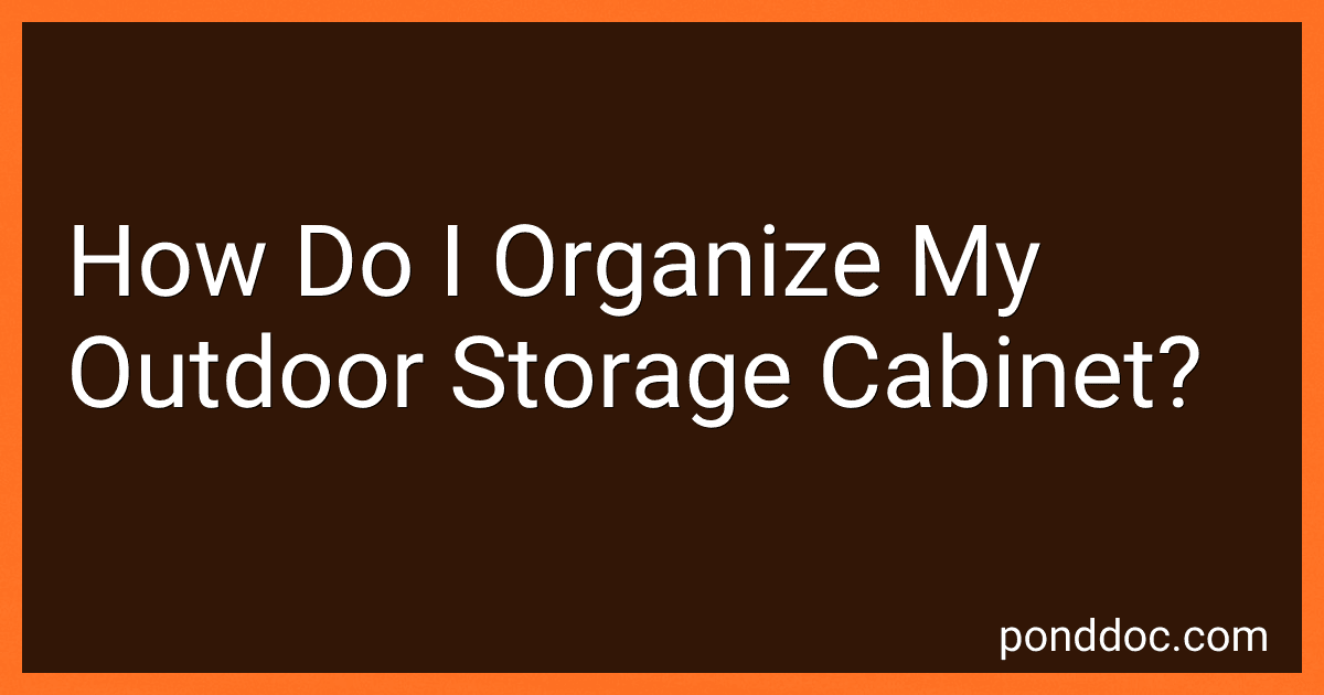How Do I Organize My Outdoor Storage Cabinet? preview