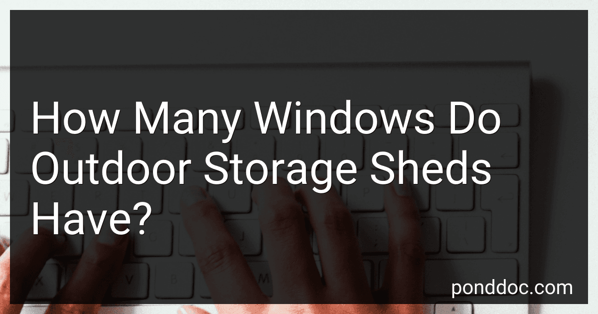 How Many Windows Do Outdoor Storage Sheds Have? image