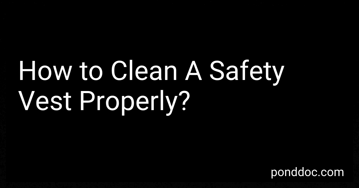 How to Clean A Safety Vest Properly? image