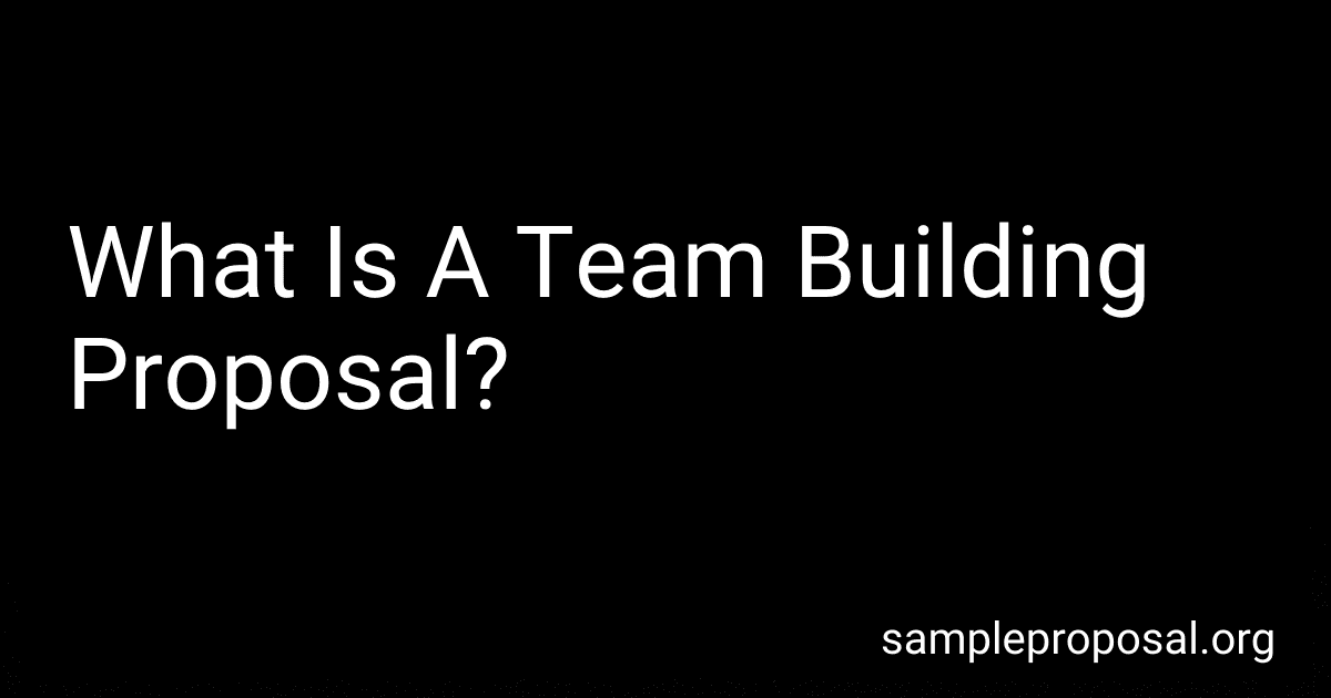 What Is A Team Building Proposal? preview