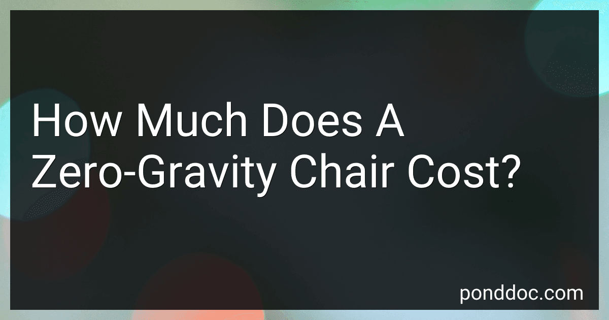 How Much Does A Zero-Gravity Chair Cost? image