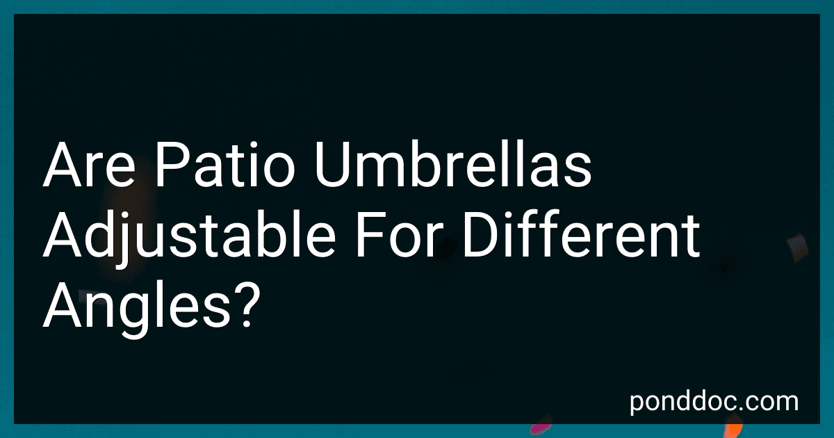 Are Patio Umbrellas Adjustable For Different Angles? preview