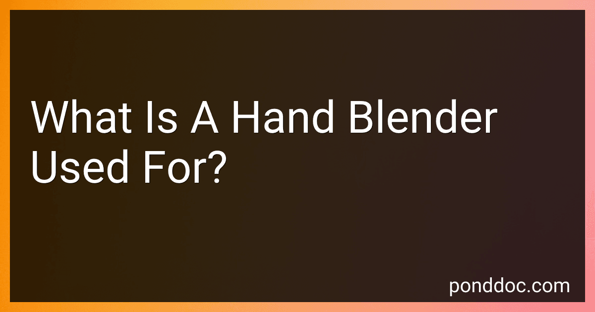 What Is A Hand Blender Used For? preview