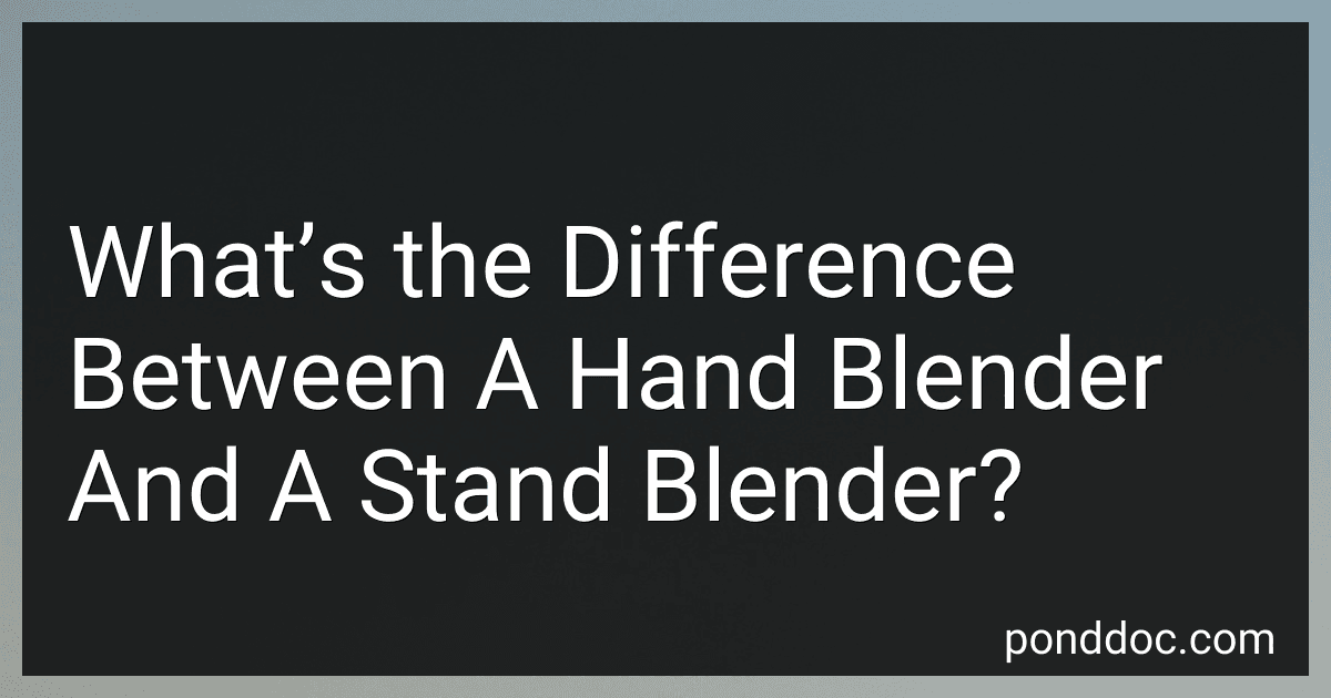 What’s the Difference Between A Hand Blender And A Stand Blender? image