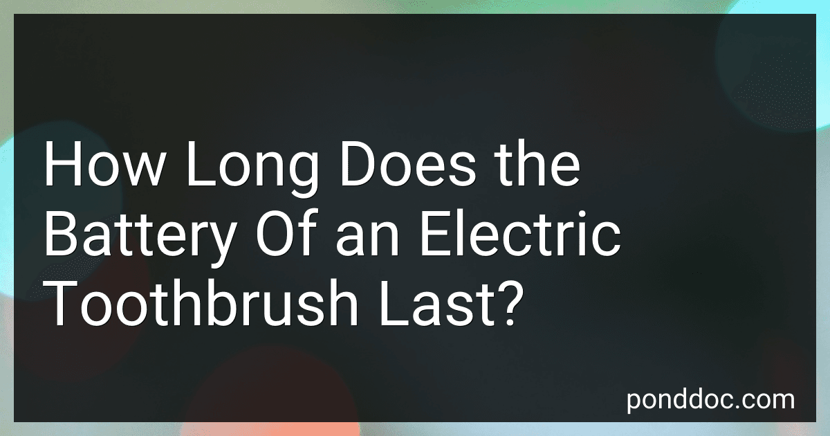 How Long Does the Battery Of an Electric Toothbrush Last? image