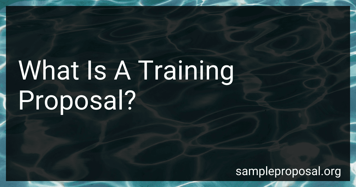 What Is A Training Proposal? preview