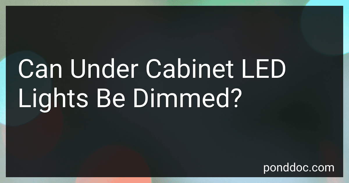 Can Under Cabinet LED Lights Be Dimmed? preview