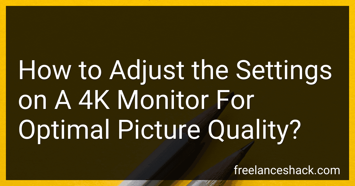 How to Adjust the Settings on A 4K Monitor For Optimal Picture Quality? preview