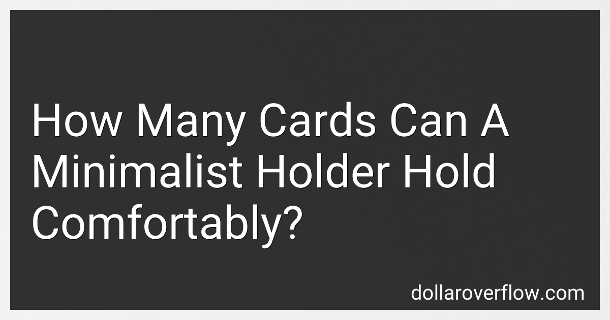 How Many Cards Can A Minimalist Holder Hold Comfortably? image